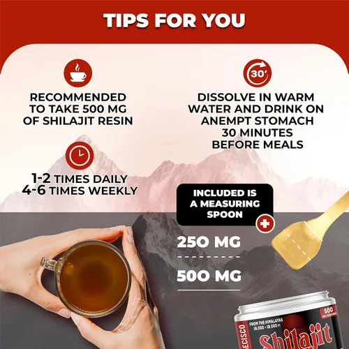 Miniatura 6 de Shilajit orgánico puro del Himalaya de 0.88 oz – La resina Shilajit contiene fúlvico, ácido húmico natural y más de 85 minerales traza – Apoyo