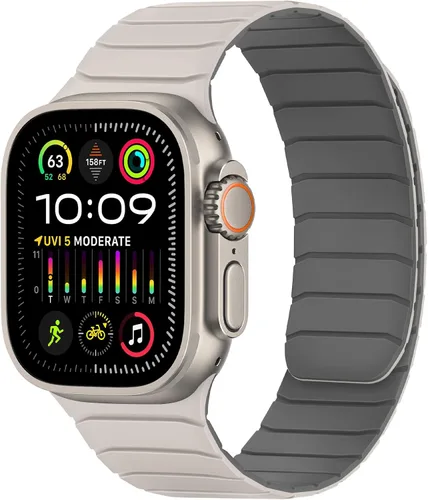 Miniatura 15 de Tasikar Bandas Magnéticas Compatibles con Apple Watch 42mm (Serie 11/Serie 10) 41mm 40mm 38mm, Correa de Reemplazo de Silicona Suave para iWatch SE