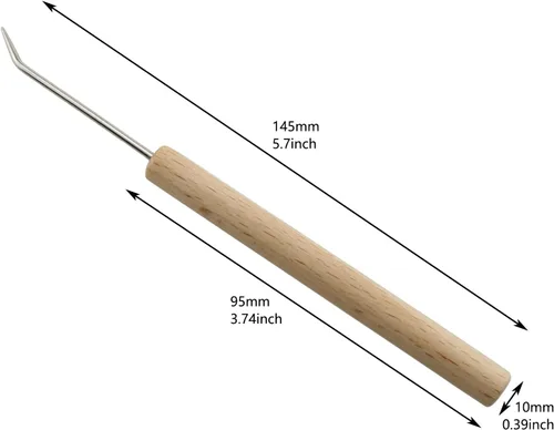 Miniatura 3 de LUORNG Gancho de telar de madera para tejer ganchillo, herramientas de bricolaje, accesorios de ganchillo para sombreros, bufandas, juguetes, agujas