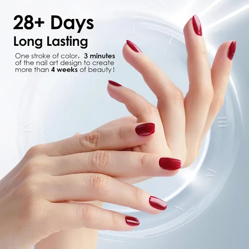Miniatura 5 de Juego de esmaltes de uñas de gel de 6 colores, kit de uñas de gel no tóxico para luz UV/LED, larga duración y fácil de aplicar, uso en salón y hogar