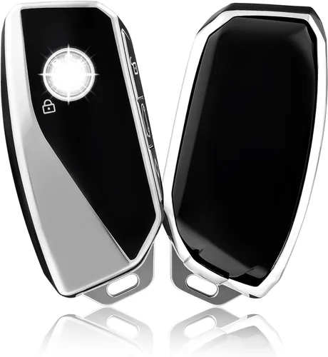 OFFCURVE Funda especial para llavero BMW, compatible con BMW I7 M Sport 2023 X7 i7 xi X1 IX M5 7 Series 735Li 740 4 botones Smart Key Fob Holder