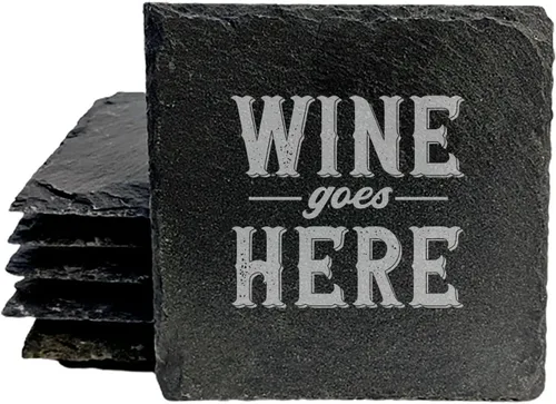 Miniatura 11 de Wine Not? Hilarious Drinking Wine is My Hobby Slate Coasters - Round Slate - Set of 8 Drinking Wine is Not My Habit