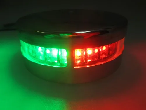 Miniatura 8 de Pactrade Marine Luz de navegación horizontal SS304 bicolor LED verde y rojo 110LM