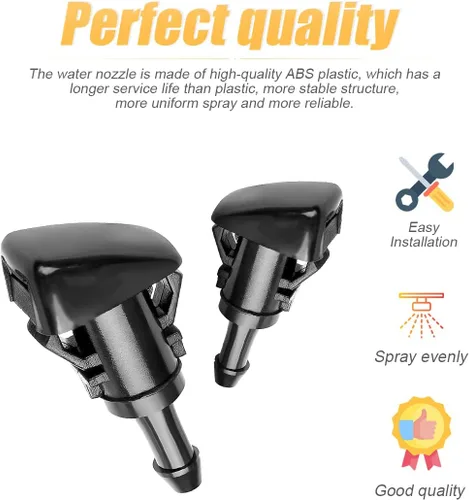Miniatura 3 de 2 boquillas para limpiaparabrisas delantero de automóvil, accesorios de repuesto de nailon para parabrisas automático, compatible con Charger