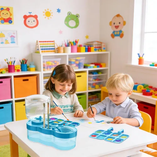 Miniatura 6 de BoAn Herramienta limpiadora de pinceles de pintura mejorada 2025 – Lavadora de pinceles todo en uno, taza de enjuague, soporte y paleta