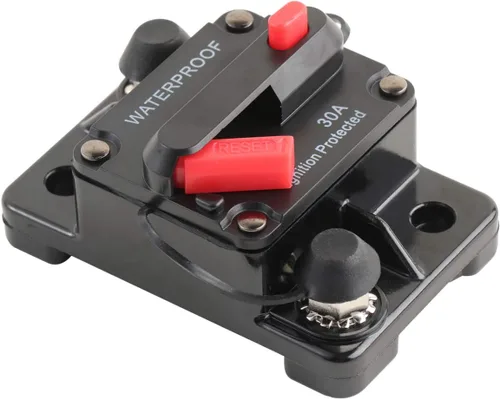 Hemobllo Amplificador marino para automóvil de 30 amperios, motor de arrastre para automóvil, barco, bicicleta, audio estéreo, inversor de fusibles