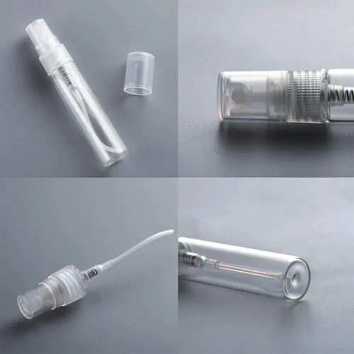 Miniatura 6 de 30 botellas de perfume vacías de vidrio transparente recargables portátiles de 0.34 onzas líquidas de capacidad, atomizadores cosméticos, envase 30