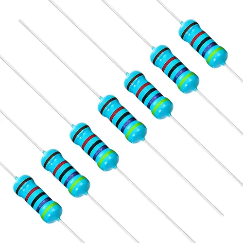 Miniatura 46 de Chanzon 50 piezas 1 W 10 Ω ohm Resistencia de película metálica fija de tolerancia 0.01 ±1% 10R MF Resistencias de agujero pasante con limitación