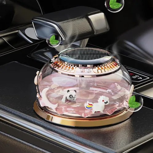 Miniatura 6 de Surakey Difusor giratorio de aromaterapia ambientador creativo para automóvil, hogar, oficina, decoración de perfume solar, adornos para automóvil