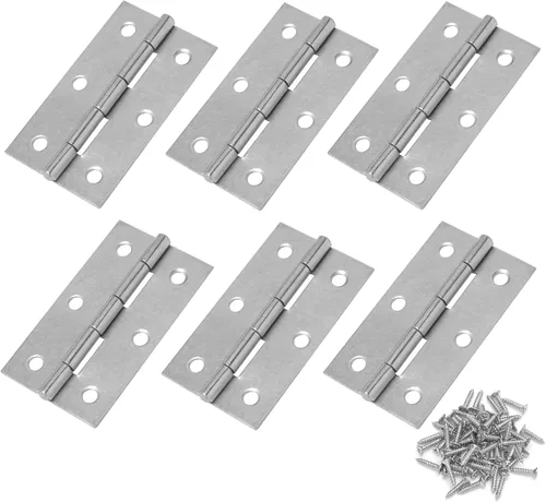 Miniatura 22 de Murtenze Paquete de 12 Bisagras de Puerta de 2.5 Pulgadas, Bisagras de Armario, Bisagras de Bronce Rojo, Bisagras de Cojinete de Bola, Bisagras