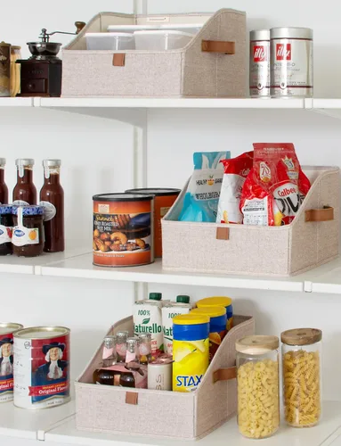 Miniatura 4 de StorageWorks - Contenedores de almacenamiento para armario, caja organizadora trapezoidal para estantes, contenedor de tela para ropa, cestas Marrón