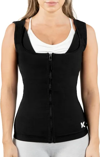 Miniatura 2 de Kewlioo Chaleco de polímero para mujer con cremallera que atrapa el calor y mejora el sudor, cómodo traje de sauna, camisa, chaqueta chaleco