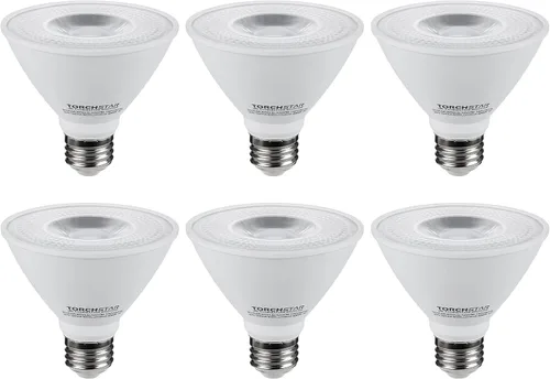 TORCHSTAR PAR30 - Bombilla LED de cuello corto, equivalente a 8 W, 75 W, regulable CRI90+, certificación UL, base E26, bombillas de 800 LM, blanco