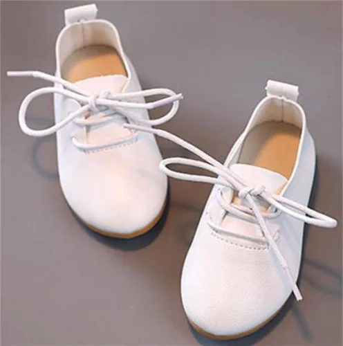 Miniatura 6 de Zapatos planos estilo británico con cordones para niños pequeños y niñas pequeñas