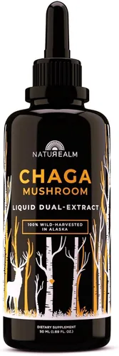 Miniatura 11 de Naturealm Chaga - Tintura de extracto de hongos - Gotas líquidas orgánicas de doble extracto - Suplemento herbario antioxidante - Inflamación, apoyo