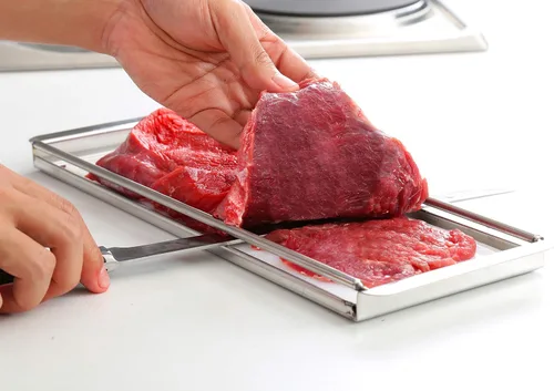 Kit avanzado de rebanadora de carne seca de ternera, rebanadas uniformes 100% de precisión garantizadas, grosor ajustable, apto para lavavajillas,