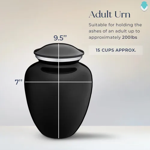 Miniatura 3 de Geturns Embrace - Urnas de cremación cruzadas personalizadas para adultos para cenizas humanas, urna funeraria grande negra para mujeres y hombres