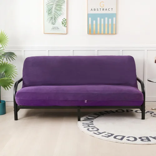 Miniatura 10 de OctoRose Funda para futón de tamaño doble de 39x75x8 pulgadas con cremallera de 3 lados, clásica, de microgamuza suave (Negro, tamaño Twin)