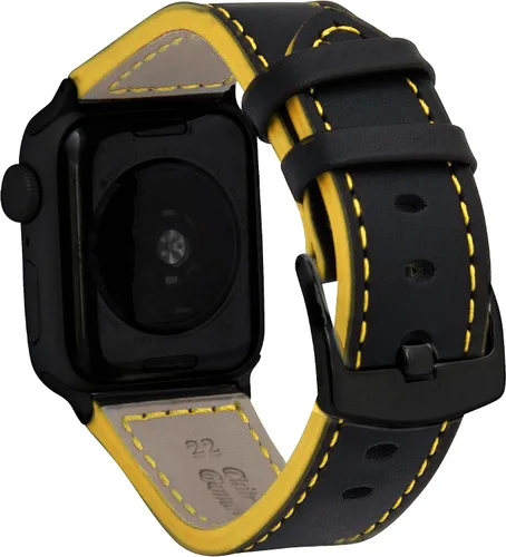 Miniatura 26 de Bandini Correa de cuero para hombre para Apple Watch de 1.732 in 1.772 in 1.654 in 1.614 in 1.575 in 1.496 in 1.929 in y Ultra, correa de iWatch