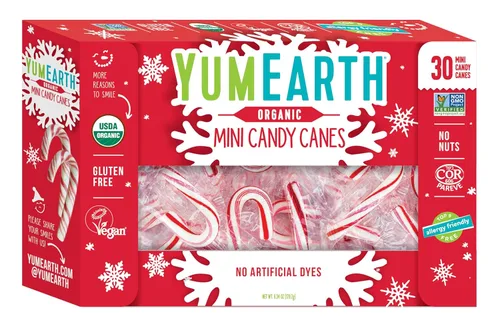 Miniatura 16 de YumEarth Bastones de caramelo orgánicos – Menta de tamaño matrimonial envueltos individualmente, aptos para alérgicos, sin OMG, sin gluten, veganos