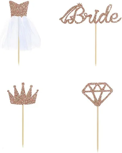Miniatura 2 de Flairs New York Decoraciones Navideñas Banner Adornos para Pasteles Accesorios de Fiesta (Paquete de 6 Adornos para Cupcakes, Xmas #Snow Cinta Roja)