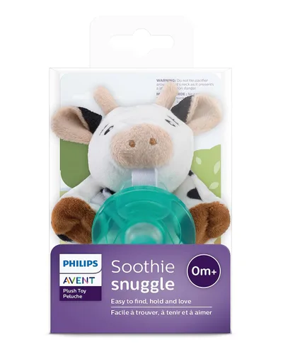 Miniatura 9 de Philips Avent Soothie Snuggle Portachupetes con Chupete Desmontable, 0m+, Vaca, SCF347/05