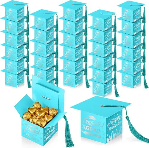 Miniatura 10 de TaoBary 30 cajas de dulces de graduación 2026, decoraciones de graduación, regalos de fiesta, caja de gorra de graduación con borla para suministros