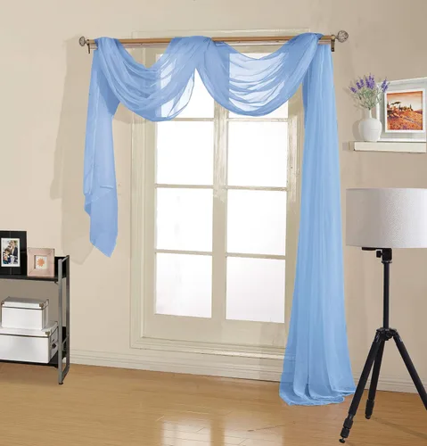 Miniatura 14 de Decotex - Bufanda de gasa transparente de calidad premium para diseños de hogar y eventos
