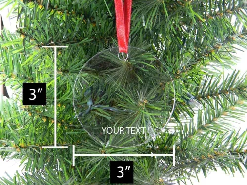 Miniatura 2 de Árbol de Navidad acrílico de alta calidad de 3.5 pulgadas, colgante hecho a mano, adorno personalizado, Gokart, grabado con láser