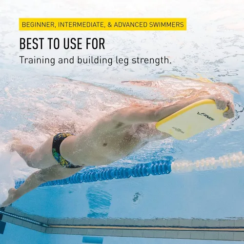 Miniatura 5 de FINIS Tabla de espuma para entrenamiento de natación, fortalece las piernas, espuma EVA suave, agarre cómodo, color amarillo
