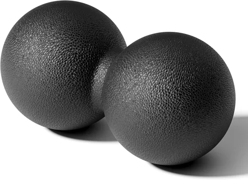 Bola de masaje de maní duro, doble bola de lacrosse para liberación miofascial, yoga y masaje de tejido profundo, fascitis plantar y alivio de