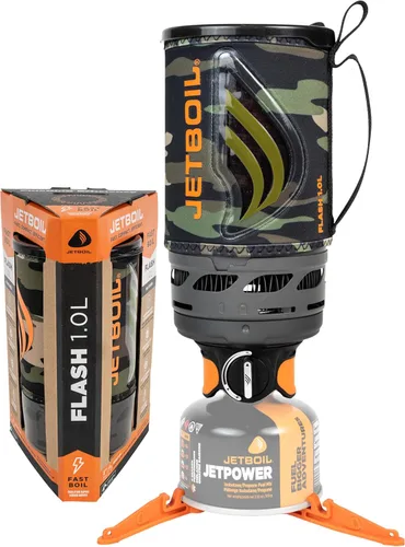 Miniatura 12 de Jetboil Estufa portátil de ebullición rápida para acampar y mochilero con encendido automático de 1 paso, quemador de propano/isobutano con taza