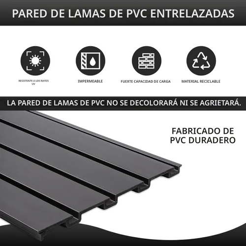 Miniatura 4 de Paneles de Pared con Listones Organizador de Pared de Garaje, Paneles de Pared con Listones Negros 4'x8' Organizador de Herramientas de Garaje