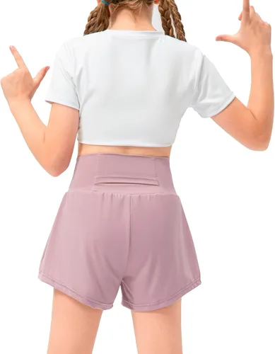 Miniatura 2 de Pantalones cortos deportivos de fútbol para adolescentes, niñas, jóvenes, baloncesto, correr, gimnasio, entrenamiento, en capas, pantalones cortos