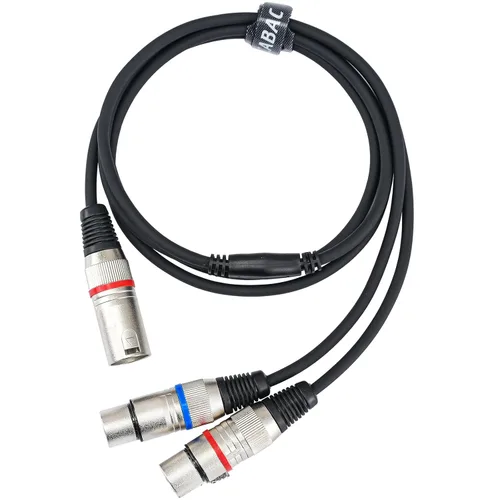 Miniatura 8 de Cable XLR Y-Splitter Cable, Cable de micrófono XLR doble hembra a macho, cable de conexión adaptador de 2 hembra a macho, 2 pies