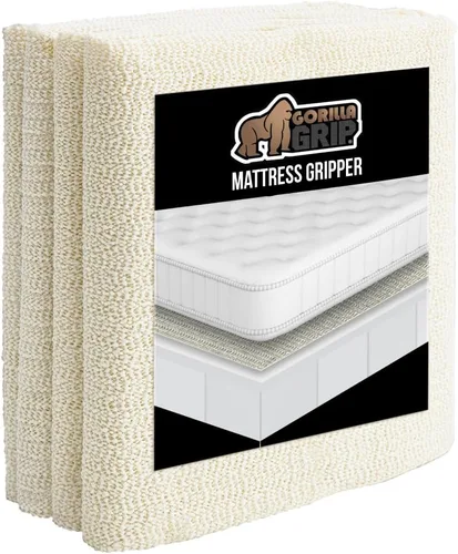 GORILLA GRIP Agarre antideslizante para colchón, evita que los colchones se deslicen y mantiene la cama en su lugar, las almohadillas sujetan camas,