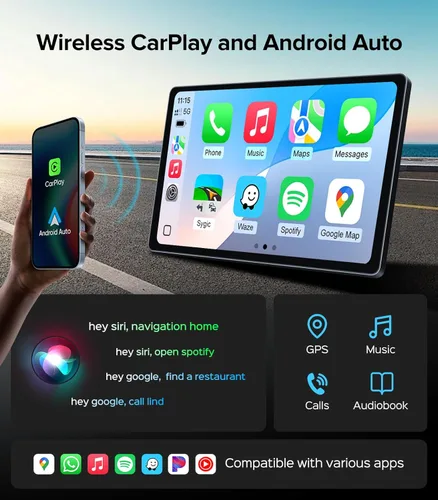Miniatura 4 de Radio de coche de 11.5 pulgadas para Ford F150 Stereo 2009-2012 con CarPlay inalámbrico y Android Auto/Android 13/5G WiFi/pantalla táctil/FM/AM/4GB