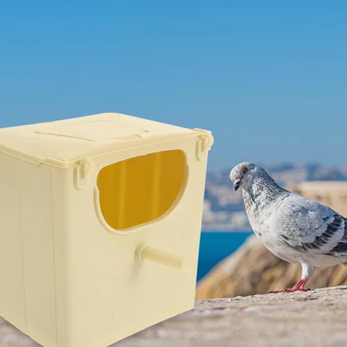 Miniatura 5 de Happyyami 3 unids de plástico aves anidación casa pájaro pinzón nido caja de cría montado al aire libre periquito nido caja de plástico colgante