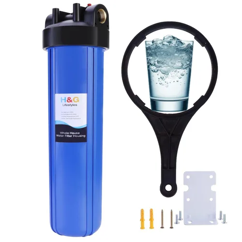 Miniatura 8 de H&G Lifestyles Carcasa de filtro de agua para toda la casa, recipiente de agua universal de 10 x 2.5 pulgadas, sistema de filtración de agua
