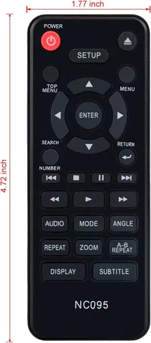 Miniatura 2 de NC095UL NC087UH Reemplazo remoto para reproductor de DVD Sanyo FWDP105 FWDP105F FWDP105FA FWDP105FB FWDP105F B FWDP175F FWDP175FA NC095 NC087