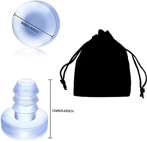 Miniatura 8 de Weewooday 100 piezas de parachoques de vidrio para mesa, parachoques de tallo suave, anticolisión, parachoques de goma incrustado para puerta