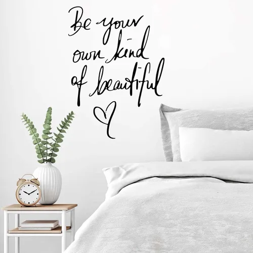 Miniatura 5 de Calcomanías de pared de vinilo inspiradoras, con frase "Be Your Own Kind of Beautiful Quote", decoración del hogar, calcomanías de pared para sala