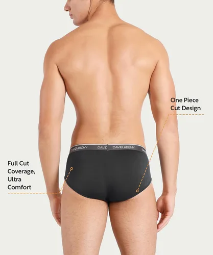Miniatura 4 de DAVID ARCHY Calzoncillos de rayón para hombre hechos de ropa interior de bambú, ajuste cómodo, súper suave, cómodo, sin bragueta, paquete de 4 o 7