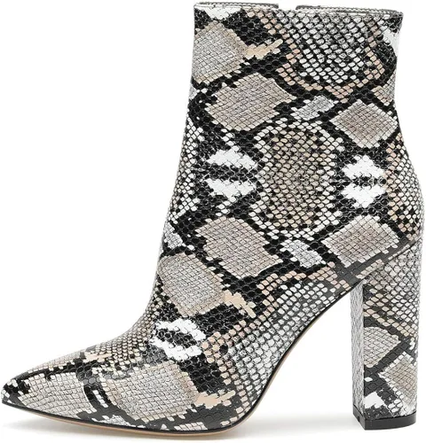 Miniatura 2 de Castamere Botines de tacón alto para mujer, puntera puntiaguda, sin cordones, con cremallera, 3.9 in