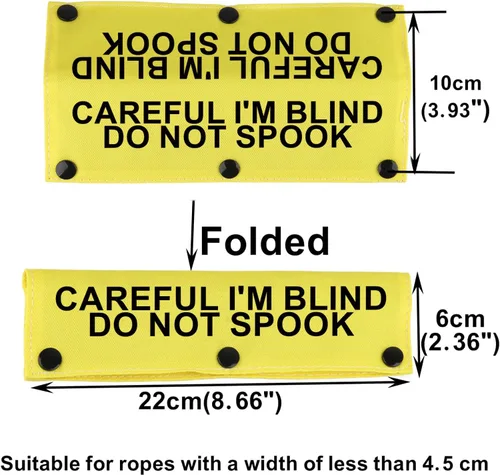 Miniatura 2 de Funda para correa para perro con discapacidad visual Careful I'm Blind Do Not Spook para perro, funda envolvente para regalo de cumpleaños
