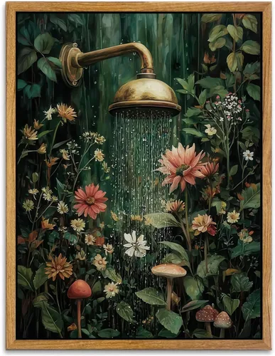Miniatura 11 de AtterrirArt Divertido arte de pared enmarcado para baño, 8 x 10 pulgadas, lindo pato en el inodoro, lectura de periódico, decoración de pared