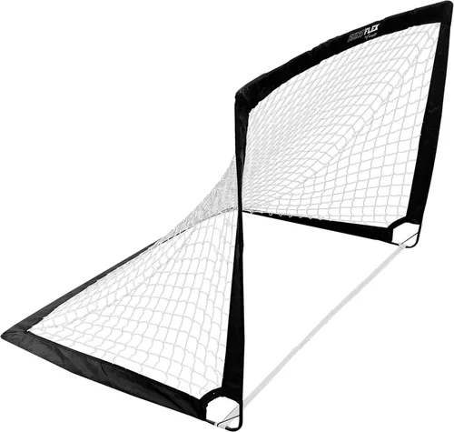 Rhino Flex 4'x 3' Portable Soccer Goal by Champion Sports – Durable, Lightweight, Foldable with Carry Bag and Ground Stakes for Backyard, Park, or