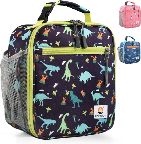 Miniatura 22 de CaCTOUR Lonchera para Niños, 2 Paquetes Bolsa de Almuerzo Aislada para Niñas y Niños, Bolsa Suave Mini Enfriador Regreso a la Escuela Bolsa
