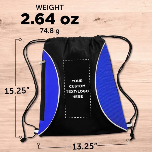 Miniatura 27 de DISCOUNT PROMOS Juego de mochilas con cordón no tejidas personalizadas de 10/50/100, paquete personalizado a granel