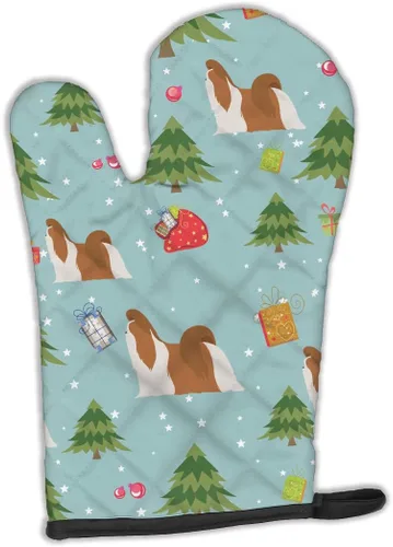 Miniatura 161 de Caroline's Treasures BB4872OVMT - Guante de horno de Navidad Affenpinscher resistente al calor, grueso para sartenes calientes y horno, manopla